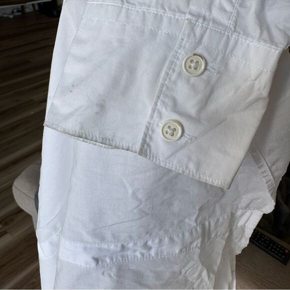 Helmut Lang Women's XS White V-Neck Long Sleeve Blouse Casual - Picture 5 of 5